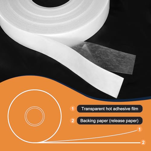 KOPAIBOS Fita Adesiva Dupla Face para Bainha com Suporte, Fácil de Passar, Lavável E Termocolante, p