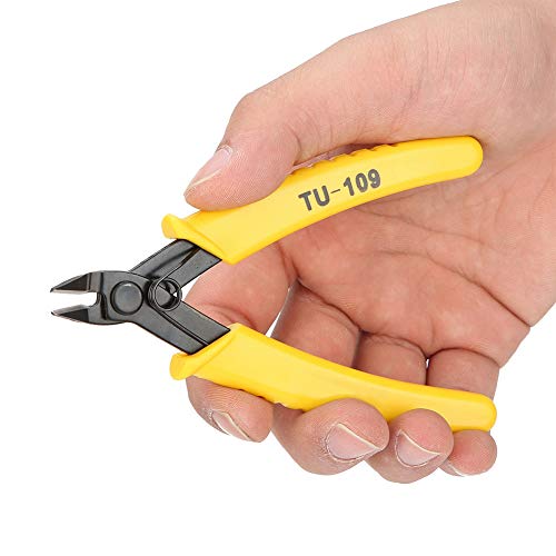 Zerodis Pince Diagonale électronique, Coupe-fil en Acier au Chrome Vanadium 5 Pouces avec Poignée Ergonomique, Diamètre de Coupe Réglable pour Câbles, Fils en Plastique, Techniciens de Bricolage