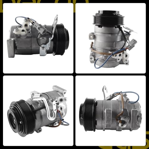 Image of Dasbecan 10S17C AC Compressor w /Clutch Compatible with Toyota 4Runner FJ | Fits 2003-2009 4Runner 2007-2009 FJ Cruiser 4.0L V6 Replace# 8832035700 CO10834C 98306 97306 Air Conditioning Compressor