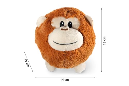 Karlie Moppelchen AFFE Bonky, Hundespielzeug, Plüsch- Braun, 12 cm