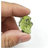 ZTBH Tschechischer Meteorit Natürlicher grüner tschechischer Meteoriten Mineralkristallstein Unregelmäßige Form Anhänger Kristallschmuck (Größe : 13-15g)
