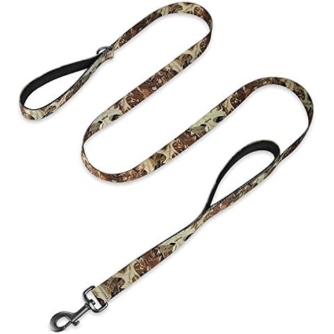 Hyhug Pets Double Handles Lead for Medium Large Giant Breeds dogs Professional Traing and Daily Use Walking. (Large, Forest Camo) Cover
