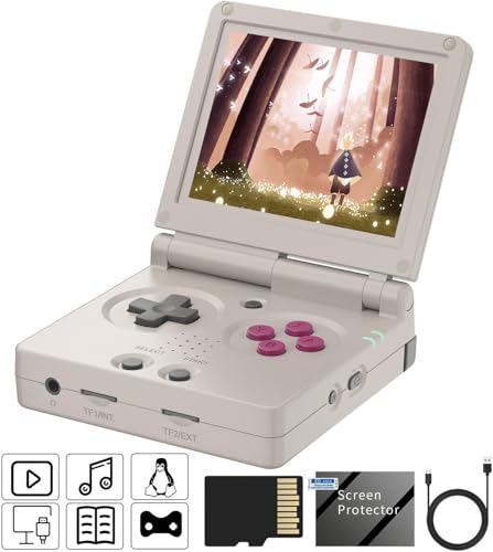 Image of Anbernic RG35XXSP Flip Retro Handheld Game with 3.5 Inch IPS Screen Linux System Built-in 64G TF Card 5532 Games Support 5G WiFi Bluetooth TV Output(Gray)