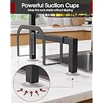 Over The Sink Dish Drying Rack - Adjustable 3 Tier XX-Large Capacity Stainless Steel Drainer with Cutlery & Utensil Holders, Kitchen Storage & Organization, 31.5"-39.5"L x 12"W x 30.5"H, Black - Image 4