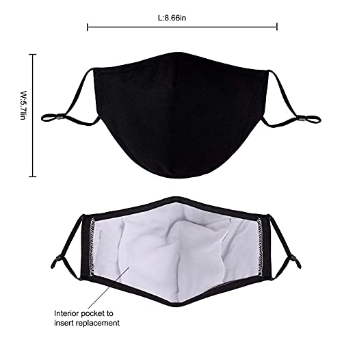 8 Pack Reusable Cloth Face Mask Washable With Adjustable Ear Straps & Nose Wire Comfortable Breathable Adult Cotton Face Masks,3 Ply Safety Mask For Women Men #TOP3