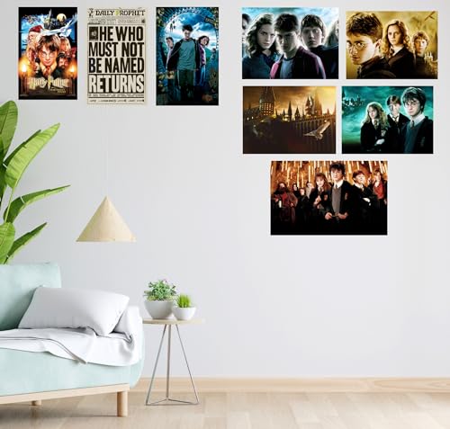Image of Harry Potter Poster A4 - Harry Potter Merchandise - Harry potter Accessories - Harry Potter Posters for Wall - Harry Potter Stickers for room decor - harry potter gifts Goodies - Set of 8