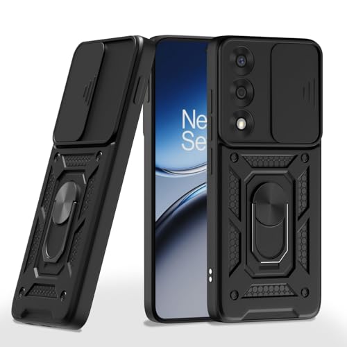Image of Luxe Back Cover for OnePlus Nord 5 5G | D10 Tough Armor Case | Sliding Camera Shield | 360 Protection | Kickstand Ring Holder | Military-Grade