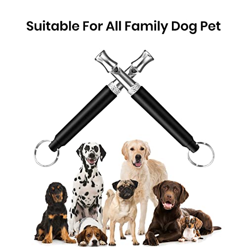 Ultimate Dog Whistle Training Kit – 2 Pack Adjustable Ultrasonic Silent Whistle To Stop Barking, Recall & Control | Professional Dog Training Whistles With Lanyard | Stop Barking Neighbors Dog #TOP5