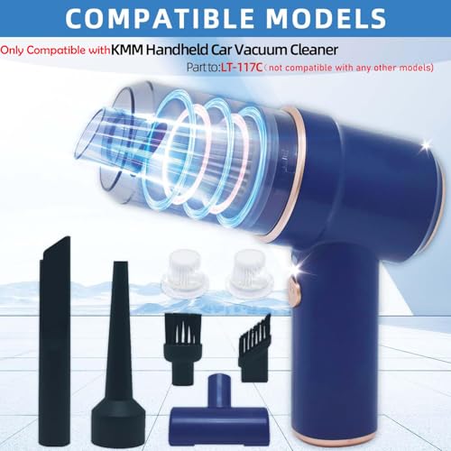 KMM 6 Pack HEPA Filter Replacement Compatible with Handheld Car Vacuum, Part LT-117C
