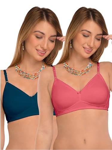 Image of DAISY DEE Women's Girls Cotton Non-Padded Wirefree Seamless Full Coverage Comfortfit Everyday Use T-Shirt Bra - NDSZN