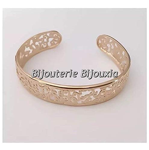 Bracciale a cerchio aperto, placcato oro 18 carati, 750/1000