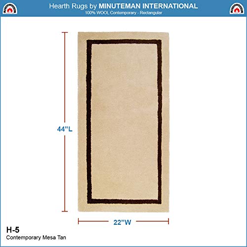 Tapete rectangular Minuteman International Mesa Tan de lana miniatura 3