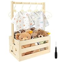 Armadio in legno per baby shower, cestino per bambini con