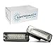 LIGHTWORLD24 LED Kennzeichenbeleuchtung Glühbirnen Nummernschildbeleuchtung Lampe 18 x SMD mit CanBus Fehlerfrei 6000K Xenon kaltweiß, 2 Stück, Für G-O-L-F 4 5 6 7