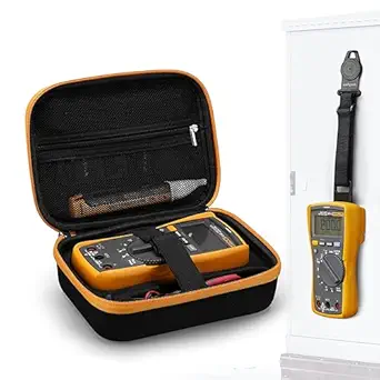 KingSung Hard Case Bundle with Magnet Hanging Strap for Fluke 117/115/116/114/113 Digital Multimeters