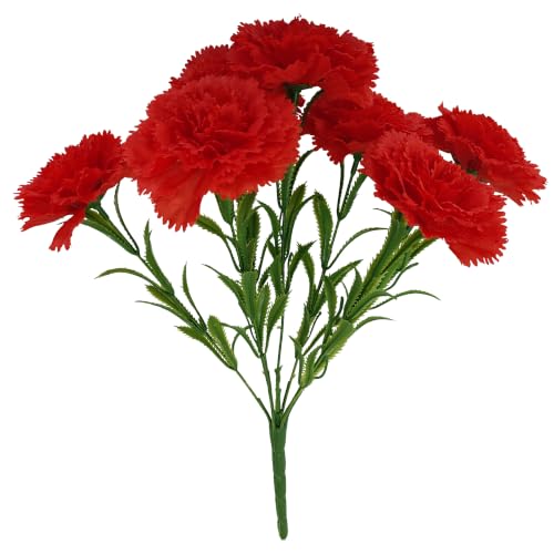 ARTIFIPLANT Carnations Artificial Flowers 8Pcs 56 Heads