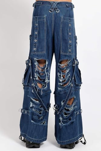 Denim Strap Shredder Pants [BLUE DENIM]3