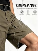 CLOAKA Kurze Hosen Herren Wasserdicht Stretch Cargo Shorts mit Multi Taschen Wandershorts Sommer Outdoor Camping Arbeitshosen Männer Kurz(ohne Gürtel) – Ansicht 3