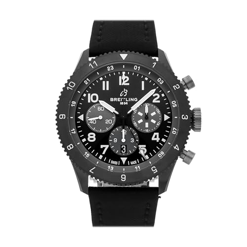 Breitling Super Avi Automatic Black Dial Watch SB04451A1B1X1 (Pre-Owned)