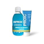 IMPROIC collutorio e dentifricio per impianti dentali (2 pezzi) | Acido ialuronico, microargento medico, fluoro e sostanze naturali | Protegge i denti e gli impianti dentali