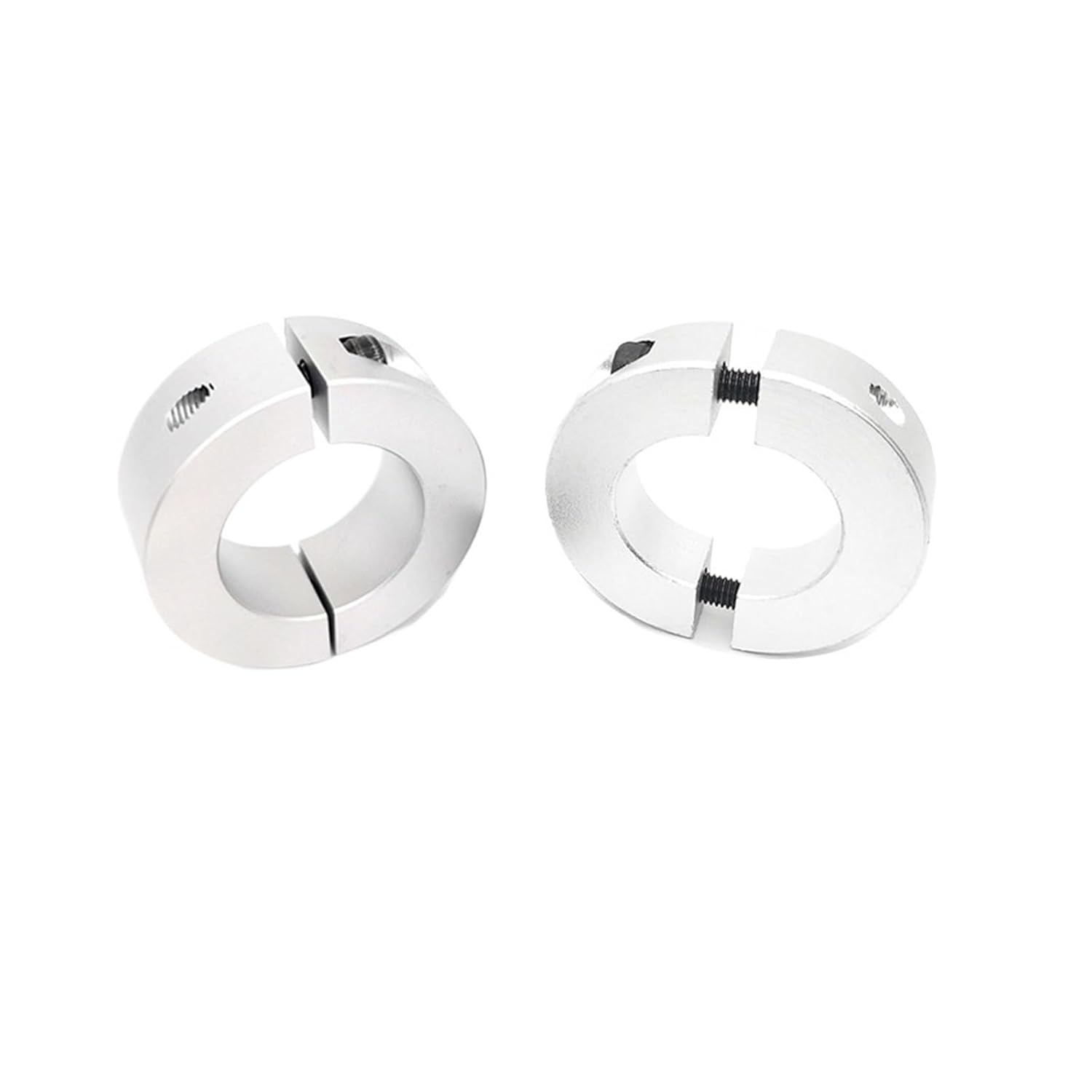 Double Split Clamp Shaft Collar, Aluminum Alloy Anodized Fixed Split Type Shaft Retaining Ring Positioner Multiple Sizes(35x60x15)