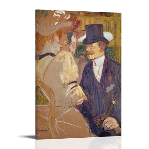 Tableau Toulouse-Lautrec L'anglais au Moulin Rouge 1892 impression postimpressionniste