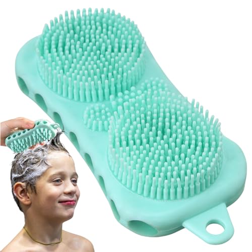 Depurador de goma para el cuerpo | Depurador de baño antideslizante para el cuerpo - Cepillo de mano de espuma suave y rápida para limpieza de la piel, cepillo de baño antideslizante para niños y