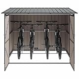 vidaXL Abri de vélo 3 pcs Anthracite 215 x 206 x 157 cm Métal, Jardin et terrasse, Rectangulaire, Moderne, Durable, Design Sympa pour espaces extérieurs, Entretien Facile, Look Contemporain