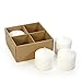 Hosley's Set of 4, 3 Inches High, White Unscented Pillar Candles