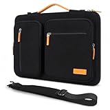 DOMISO 17,3 zoll Laptop Tasche Herren Laptoptasche Business Laptop-taschen Laptophülle Notebooktasche Damen für 17 zoll HP Lenovo Asus Acer Wasserdicht Notebook Schutzhülle,Schwarz