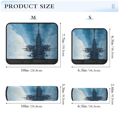 Image of 2 Pack Seatbelt Covers Seat Belt Cover Pad for Adults Boys Girls Car Seat Strap Covers Pads Cushion Universal Shoulder Strap Pad Protector for Backpack Camera Bag 6.5 Inch Winter Mountain and Mirrored