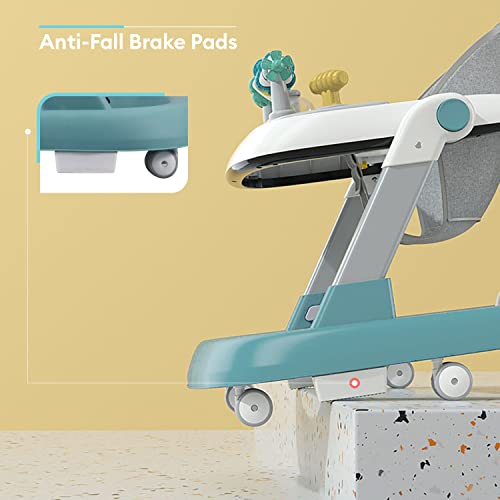 R-for-Rabbit-Little-Feet-Baby-Walker-Anti-Fall-Convertible-Walker-In-To-Push-walker-with-Adjustable-Speed-Wheels-2-Levels-Height-Adjustments-Detachable-Toy-Bar-With-Music-Light-Boys-Girls-of-Age-6-Mon