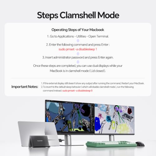Image of MacBook Docking Station Dual Monitor, USB C Dock Stand for MacBook Pro with 2X 4K@60Hz HDMI, 100W PD, RJ45, 10Gbps Data, SD /TF, 3.5mm Audio, USB 2.0 for for MacBook Pro /Air M4 /M5 -Black