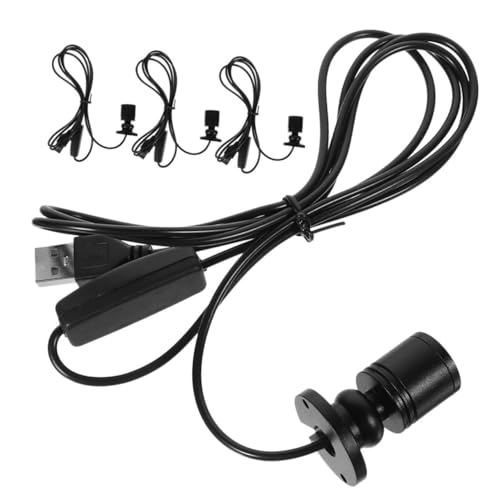 YARNOW 4Pcs Mini USB Dimmable LED Spotlight Warm Lighting for Jewelry Showcase Aquarium Indoor Display Compact Design with Convenient Switch