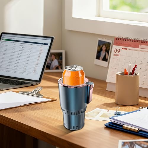 Image of Smart Car Heater & Colder Cups|Car Cup Holder|Quick Thermal Heating Cups|Car Refrigerator Quick Cooling Cups|Suitable for Most Cars (Blue)
