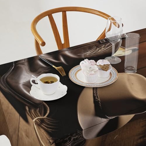 Nappe de table en lin pour repas de Noël et fêtes en extérieur