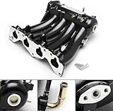 WENJTP Intake Manifold Aluminum Compatible with Honda Civic 1988-2000 CRX Del Sol SOHC D Series CX DX EX GX