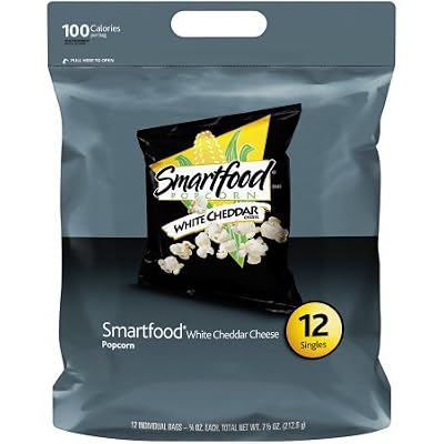 Smartfood White Cheddar Cheese Flavored Popcorn, 58 Ounce Pack of 12