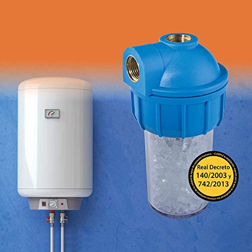 Suinga FILTRO ANTICALCARE per SCALDABAGNO. ANTICO Riscaldatori e caldaie da 1/2 "con recipiente contenitore e filtro polifosfato. Elimina la capacità di calcare - 3