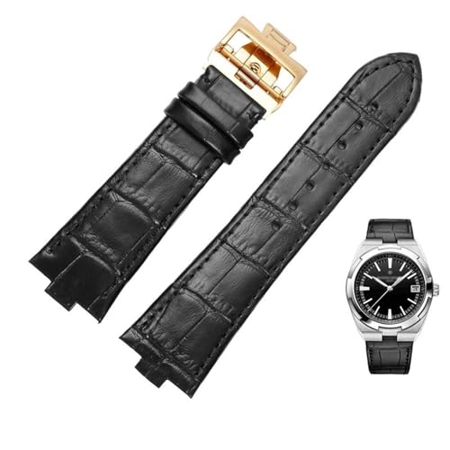 Bracelet montre Vacheron Constantin Overseas en cuir véritable de luxe