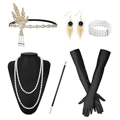 MIVAIUN 6 Stück 20er Jahre Accessoires Cover