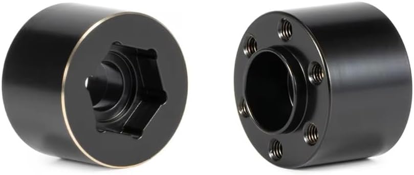 4pcs Brass Weights Wheel Hex Hub Widen Adapter for 1/10 RC Crawler 1.9 2.2 Wheels Rims SCX10 TRX4 Black (6mm)