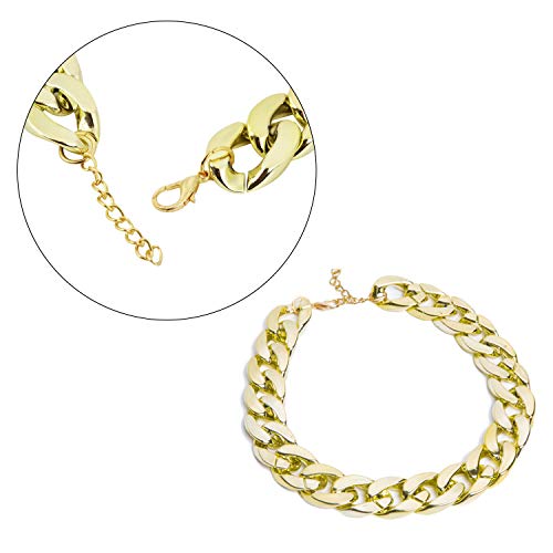 Legendog Dog Neck Chain, Cuban Link Dog Collar Pet Chain Collar Fashion Cool Plastic Pet Chain Necklace For Cat Dog (Golden) #TOP4
