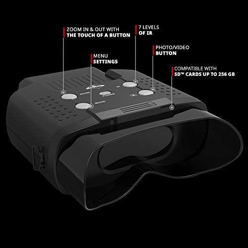 Hike Crew Digital Night Vision Binoculars, Capture Hd Photos & Videos, See Clear In 100% Total Darkness, Long Viewing Distance, Large Viewing Lcd Screen, Infrared Night Vision Goggles For Hunting #TOP3