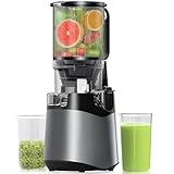 Canoly Spremiagrumi lento da 400 W con 140 mm, grande scorrimento di alimentazione per frutta e verdura intera, volume di riempimento da 2 litri, spremiagrumi a freddo, alte prestazioni, facile da