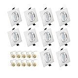 5 Watt LED Einbaustrahler besitzen 4500K Farbtemperatur, 600lm hell genug als Ersatz für 60W. Die hohe Farbwiedergabe (=83 Ra) ermöglicht Ihnen eine optimale Beleuchtung, Diese 5W LED Deckeneinbauspots sparen 90% Energie im Vergleich zu Glühlampen und haben eine längere Lebensdauer (>25000 Stunden).