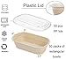 Yesland 50 Pack Take Out Food Containers with PP Lid, 33 Oz Rectangular Disposable Paper Bowls Soup Serving Bowls, Meal Prep Food Containers for Salad, Leftovers