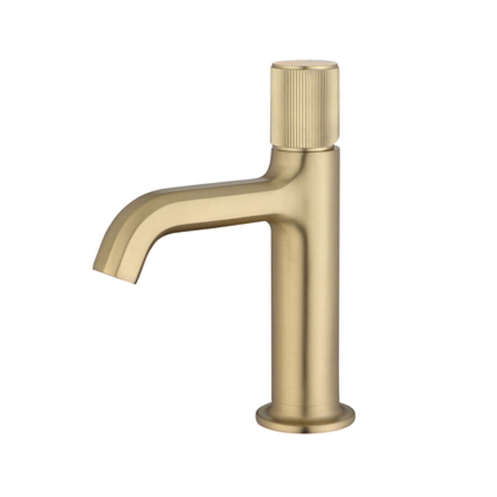 Mitigeur de lavabo en laiton or brossé pour une salle de bains chic
