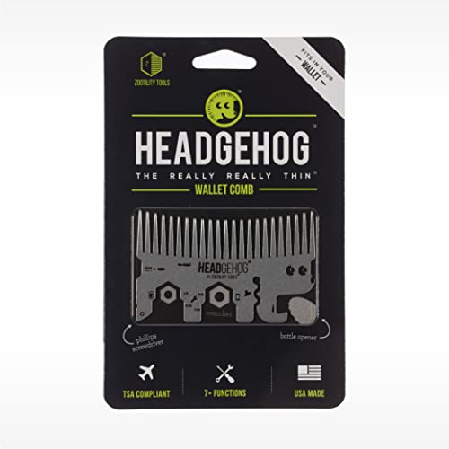 Zootility Tools, Headgehog Pocket Comb, Multi Tool Bottle Opener - Silver #TOP3