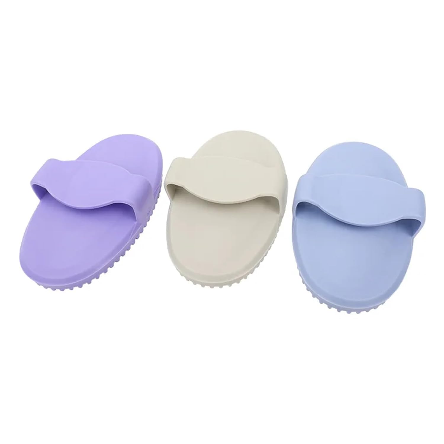 Pet Brush Comb Fashional Puppy Wash Tools Flexible Pets Supplies Massage Rubber Bristles Curry Comb Dog Bath Brush Cat(Color3)